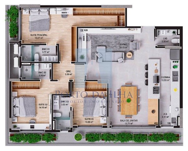 Apartamento Lançamentos com 3 quartos, 136m² - Foto 15