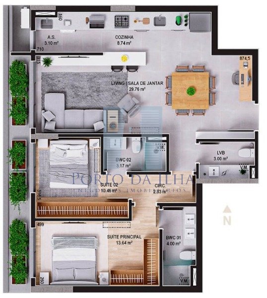 Apartamento Lançamentos com 3 quartos, 136m² - Foto 16